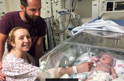 Couple praise medics for saving their baby’s life